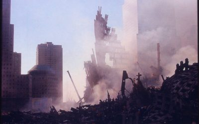 A queda das Torres Gémeas em Nova Iorque